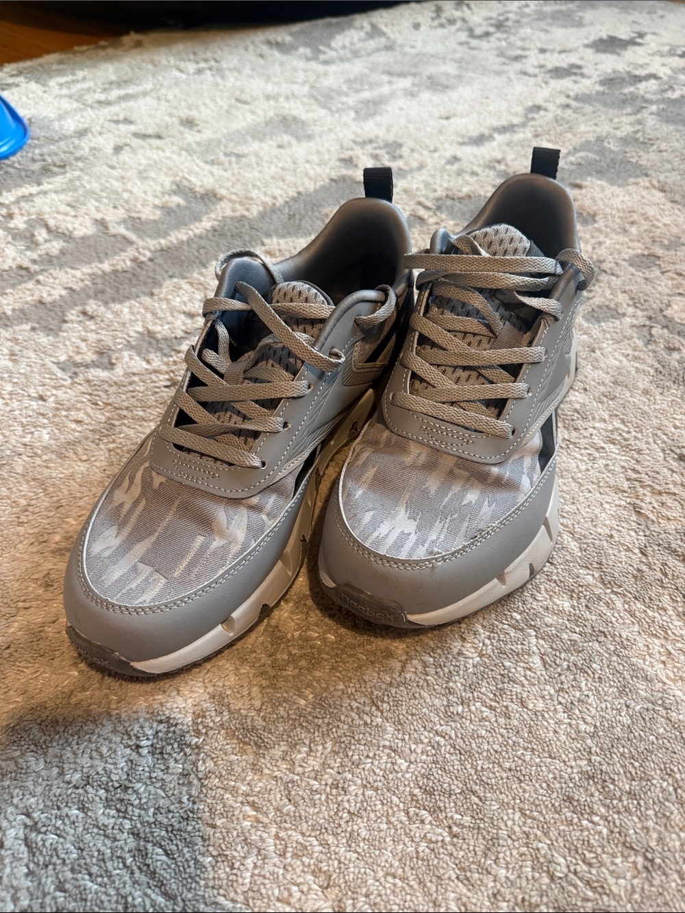 Reebok Men's Gray Camouflage Pattern Athletic Sneakers